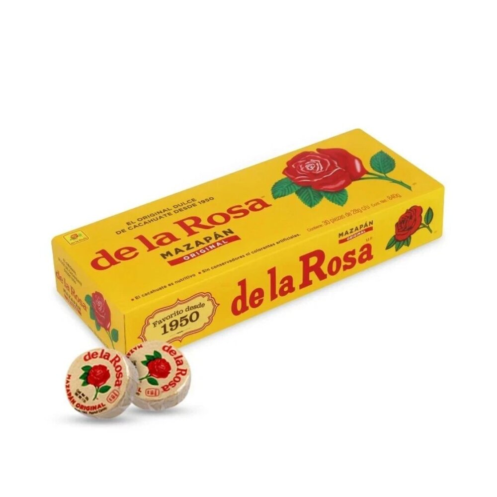 Mazapán De La Rosa Original Mexican Peanut Candy 30 Units